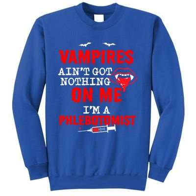 Halloween Spooky Phlebotomist Phlebotomy Nurse Tech Gift Sweatshirt