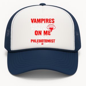 Halloween Spooky Phlebotomist Phlebotomy Nurse Tech Gift Trucker Hat