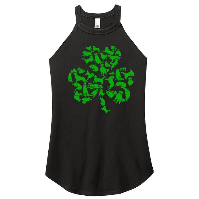 happy St. Patricks Day Golden Retriever Shenanigans apparel Women’s Perfect Tri Rocker Tank