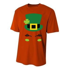 Happy Saint Patrick's Day Irish Face Lucky Charm Paddy's Day Cute Performance Sprint T-Shirt