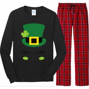 Happy Saint Patrick's Day Irish Face Lucky Charm Paddy's Day Cute Long Sleeve Pajama Set