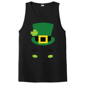 Happy Saint Patrick's Day Irish Face Lucky Charm Paddy's Day Cute PosiCharge Competitor Tank