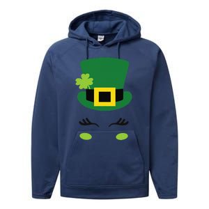 Happy Saint Patrick's Day Irish Face Lucky Charm Paddy's Day Cute Performance Fleece Hoodie