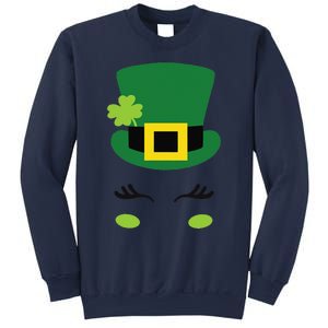 Happy Saint Patrick's Day Irish Face Lucky Charm Paddy's Day Cute Sweatshirt