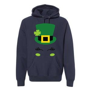 Happy Saint Patrick's Day Irish Face Lucky Charm Paddy's Day Cute Premium Hoodie