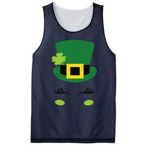 Happy Saint Patrick's Day Irish Face Lucky Charm Paddy's Day Cute Mesh Reversible Basketball Jersey Tank