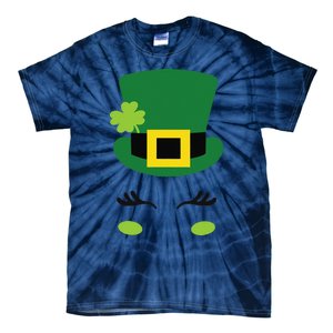 Happy Saint Patrick's Day Irish Face Lucky Charm Paddy's Day Cute Tie-Dye T-Shirt