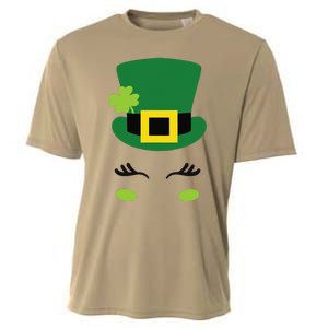 Happy Saint Patrick's Day Irish Face Lucky Charm Paddy's Day Cute Cooling Performance Crew T-Shirt