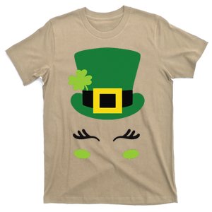 Happy Saint Patrick's Day Irish Face Lucky Charm Paddy's Day Cute T-Shirt