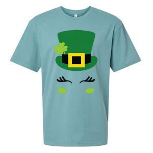 Happy Saint Patrick's Day Irish Face Lucky Charm Paddy's Day Cute Sueded Cloud Jersey T-Shirt