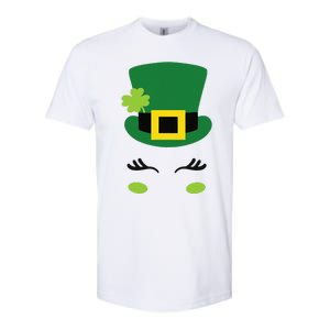 Happy Saint Patrick's Day Irish Face Lucky Charm Paddy's Day Cute Softstyle CVC T-Shirt