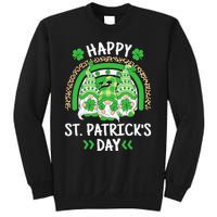 Happy St Patricks Day Leopard Rainbow Irish Gnomes Shamrock Sweatshirt