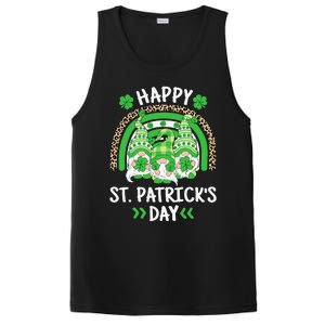 Happy St Patricks Day Leopard Rainbow Irish Gnomes Shamrock PosiCharge Competitor Tank