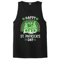 Happy St Patricks Day Leopard Rainbow Irish Gnomes Shamrock PosiCharge Competitor Tank