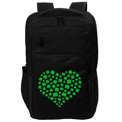 Heart St Patricks Day Shamrock Irish Impact Tech Backpack