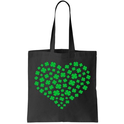 Heart St Patricks Day Shamrock Irish Tote Bag