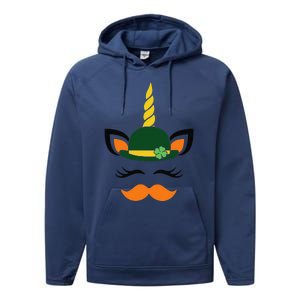 Happy Saint Patrick's Day Irish Face Lucky Charm Paddy's Day Love Performance Fleece Hoodie