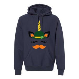 Happy Saint Patrick's Day Irish Face Lucky Charm Paddy's Day Love Premium Hoodie