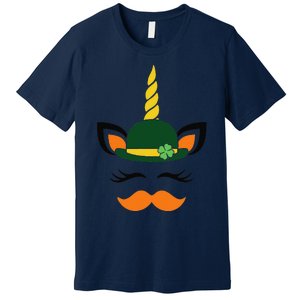 Happy Saint Patrick's Day Irish Face Lucky Charm Paddy's Day Love Premium T-Shirt