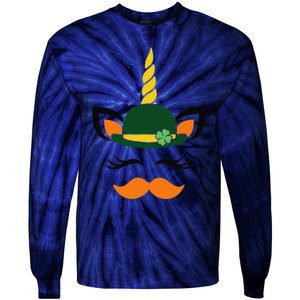 Happy Saint Patrick's Day Irish Face Lucky Charm Paddy's Day Love Tie-Dye Long Sleeve Shirt