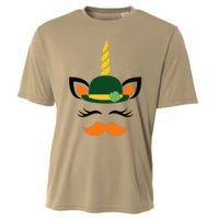 Happy Saint Patrick's Day Irish Face Lucky Charm Paddy's Day Love Cooling Performance Crew T-Shirt