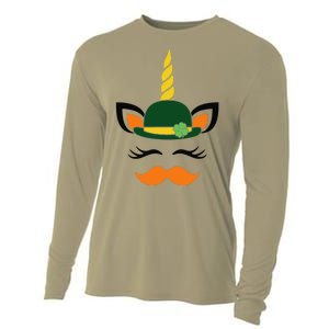 Happy Saint Patrick's Day Irish Face Lucky Charm Paddy's Day Love Cooling Performance Long Sleeve Crew