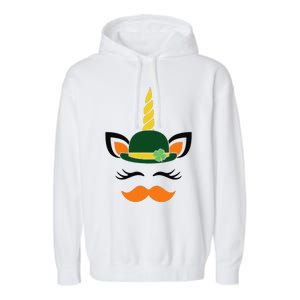 Happy Saint Patrick's Day Irish Face Lucky Charm Paddy's Day Love Garment-Dyed Fleece Hoodie