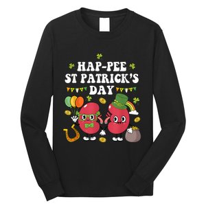 Happee St Patricks Day Kidneys Shamrock Urology Nurse Long Sleeve Shirt