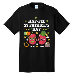 Happee St Patricks Day Kidneys Shamrock Urology Nurse Tall T-Shirt