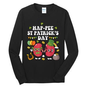 Happee St Patricks Day Kidneys Shamrock Urology Nurse Tall Long Sleeve T-Shirt