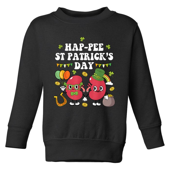 Happee St Patricks Day Kidneys Shamrock Urology Nurse Toddler Sweatshirt