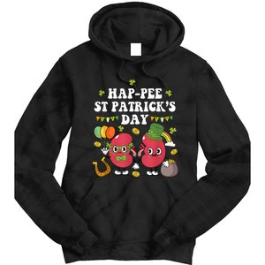 Happee St Patricks Day Kidneys Shamrock Urology Nurse Tie Dye Hoodie