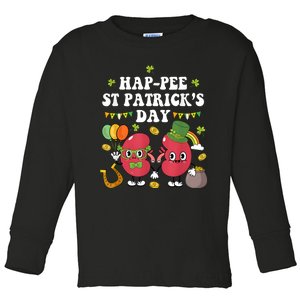 Happee St Patricks Day Kidneys Shamrock Urology Nurse Toddler Long Sleeve Shirt