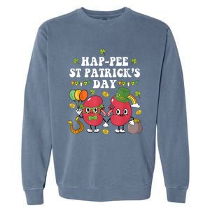 Happee St Patricks Day Kidneys Shamrock Urology Nurse Garment-Dyed Sweatshirt