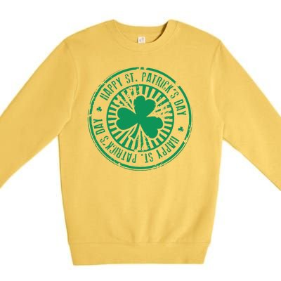 Happy St Patrick's Day Logo Premium Crewneck Sweatshirt