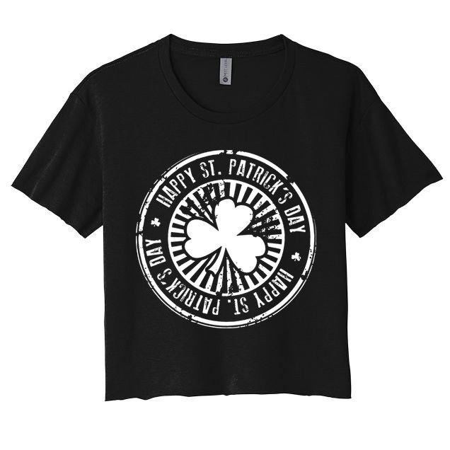 Happy St Patrick's Day Logo Crop Top