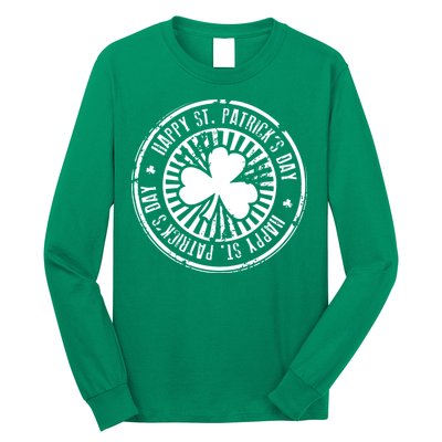Happy St Patrick's Day Logo Long Sleeve Shirt