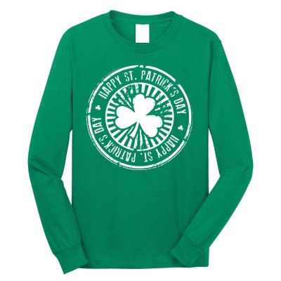 Happy St Patrick's Day Logo Long Sleeve Shirt