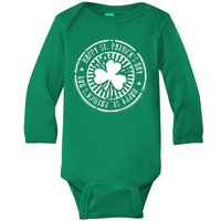 Happy St Patrick's Day Logo Baby Long Sleeve Bodysuit