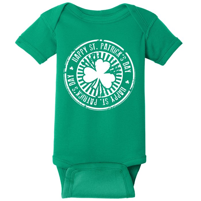 Happy St Patrick's Day Logo Baby Bodysuit