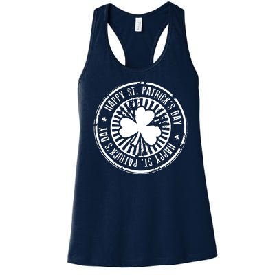 Happy St Patrick's Day Logo Women's Racerback Tank