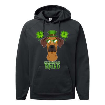 happy St. Patricks Day Rottweiler Shenanigans apparel Performance Fleece Hoodie