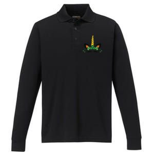 Happy Saint Patrick's Day Irish Face Lucky Charm Paddy's Day Performance Long Sleeve Polo