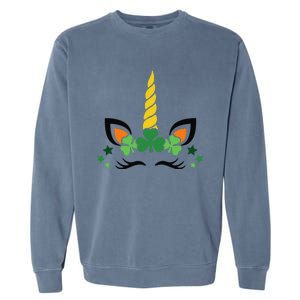 Happy Saint Patrick's Day Irish Face Lucky Charm Paddy's Day Garment-Dyed Sweatshirt