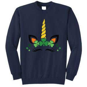 Happy Saint Patrick's Day Irish Face Lucky Charm Paddy's Day Tall Sweatshirt