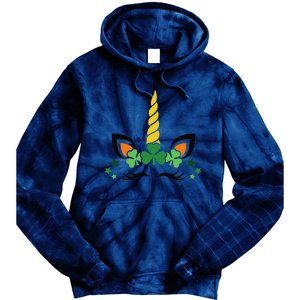 Happy Saint Patrick's Day Irish Face Lucky Charm Paddy's Day Tie Dye Hoodie