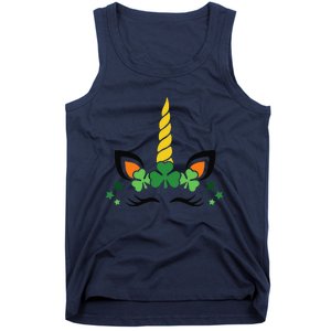 Happy Saint Patrick's Day Irish Face Lucky Charm Paddy's Day Tank Top