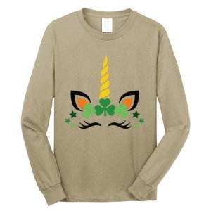 Happy Saint Patrick's Day Irish Face Lucky Charm Paddy's Day Long Sleeve Shirt