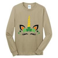 Happy Saint Patrick's Day Irish Face Lucky Charm Paddy's Day Tall Long Sleeve T-Shirt