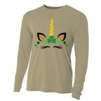 Happy Saint Patrick's Day Irish Face Lucky Charm Paddy's Day Cooling Performance Long Sleeve Crew